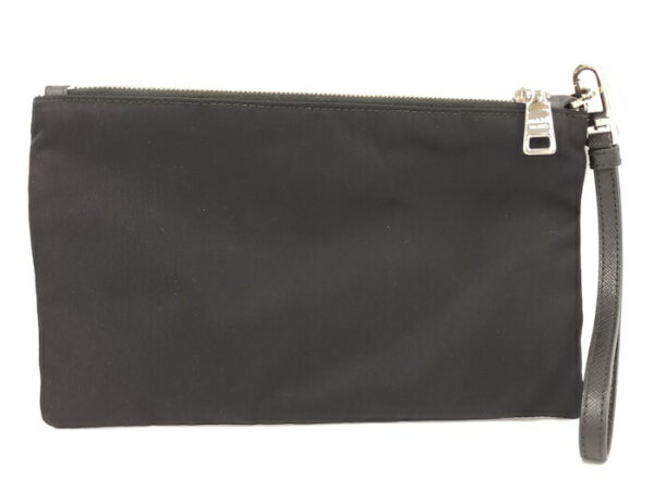 2000232259700069 2 Prada Clutch Bag Nylon Black