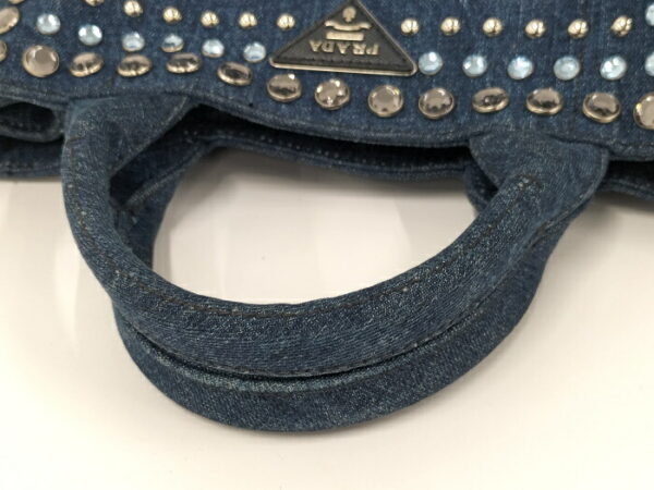 2000232259800033 5 Prada Kanapa Handbag Bijou Studded Denim Denim Blue