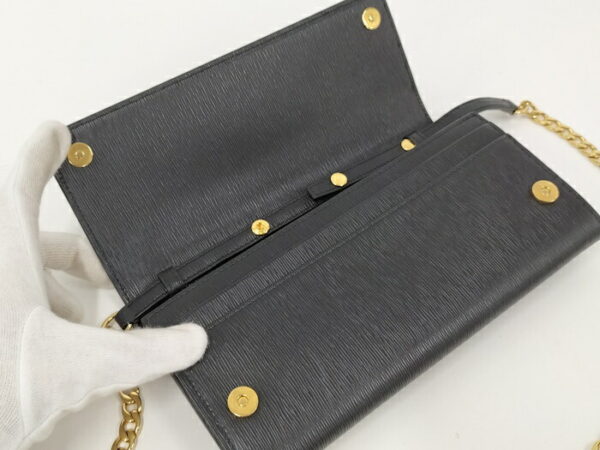 2000234257700148 7 Prada Chain Wallet Logo Leather