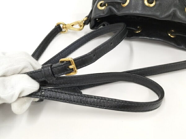 2000265252000015 6 Miu Miu Matelasse Shoulder Bag Leather Black