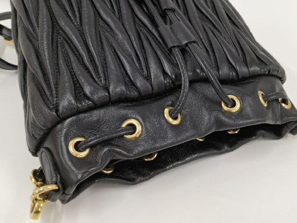 2000265252000015 8 Miu Miu Matelasse Shoulder Bag Leather Black