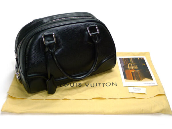 2000345251800073 10 Louis Vuitton Bowling Montaigne PM Handbag Epi Noir