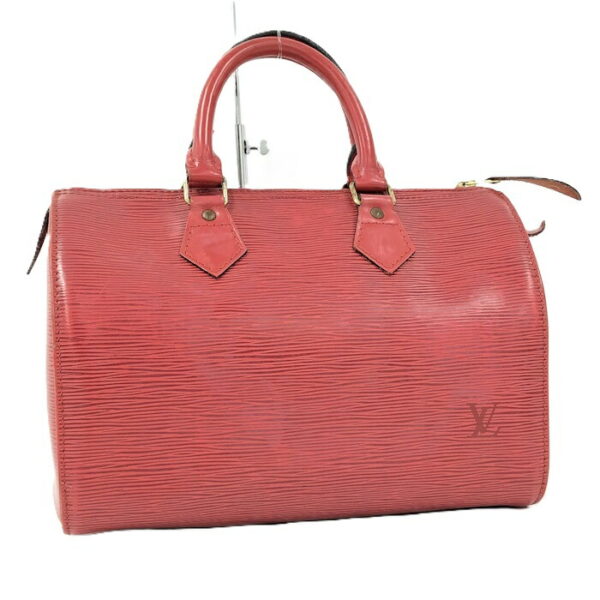 2000345258500090 1 Louis Vuitton Speedy 25 Handbag Epi Castilian Red