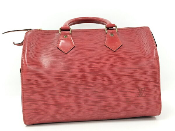 2000345258500090 2 Louis Vuitton Speedy 25 Handbag Epi Castilian Red