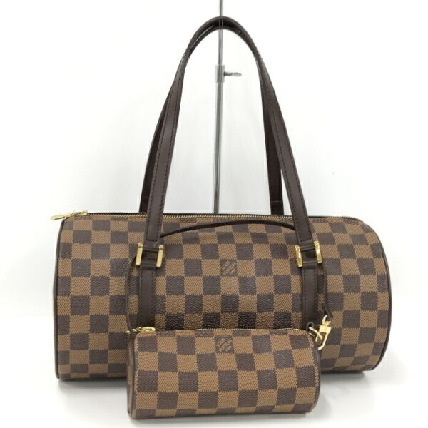 2000427257700002 1 Louis Vuitton Papillon 30 Handbag with Pouch Damier Ebene