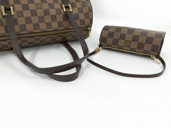 2000427259700002 4 Louis Vuitton Papillon 30 Handbag with Pouch Damier Ebene