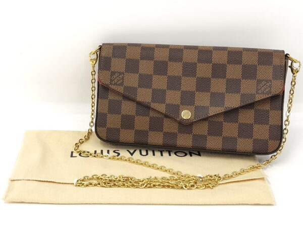 oppo 256 Louis Vuitton Pochette Felice Chain Shoulder Wallet Damier Ebene