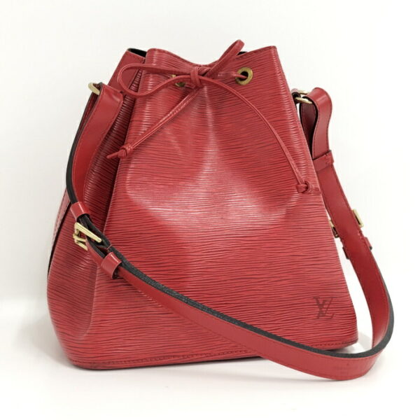 2000773259600487 1 Louis Vuitton Petit Noe Drawstring Shoulder Bag Epi Castilian Red