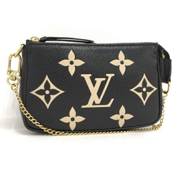 2000803252000785 1 Louis Vuitton Mini Pochette Accessory Empreinte Black Beige