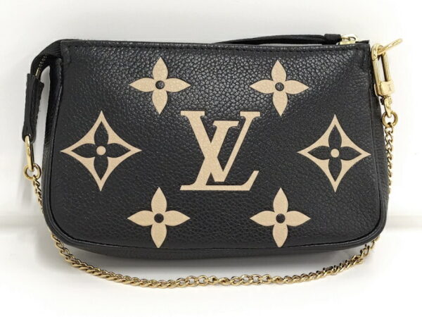 2000803252000785 2 Louis Vuitton Mini Pochette Accessory Empreinte Black Beige