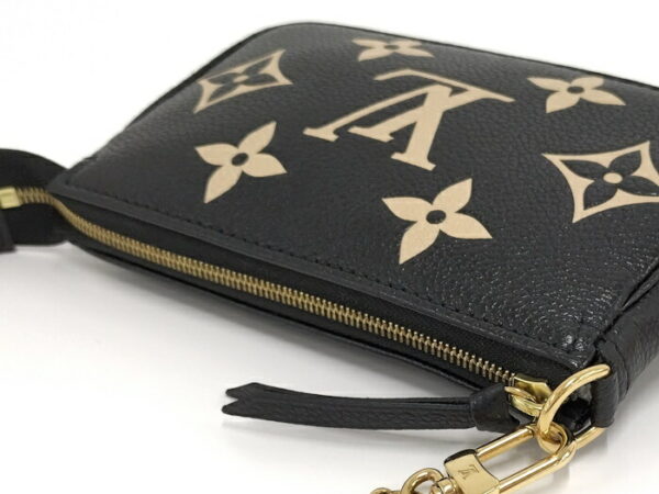 2000803252000785 3 Louis Vuitton Mini Pochette Accessory Monogram Empreinte Black Beige