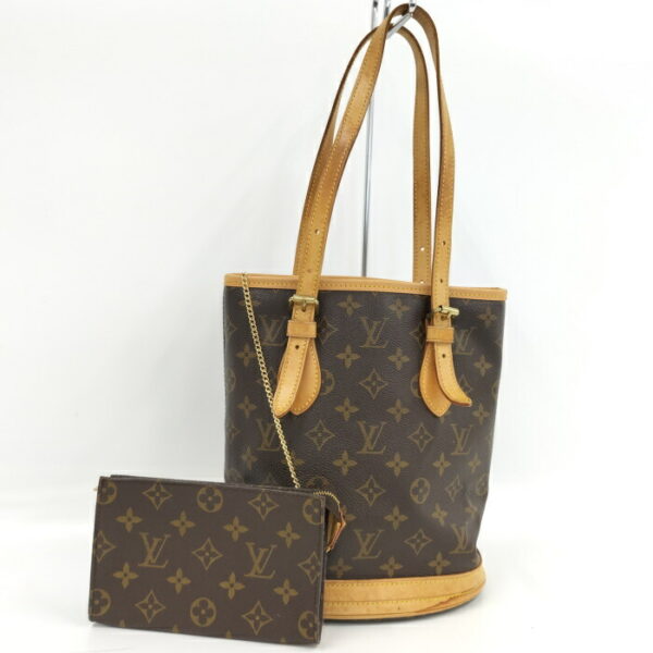 2000803258600375 1 Louis Vuitton Bucket PM Tote Bag Monogram Brown