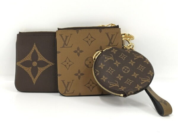 2001198252000365 2 Louis Vuitton Pochette Trio Coin Case Pouch Monogram LV Circle