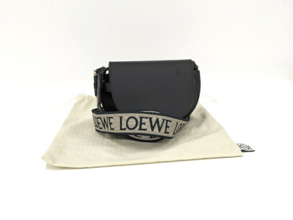 2001200252100021 10 Loewe Gate Dual Mini Shoulder Bag Leather Black