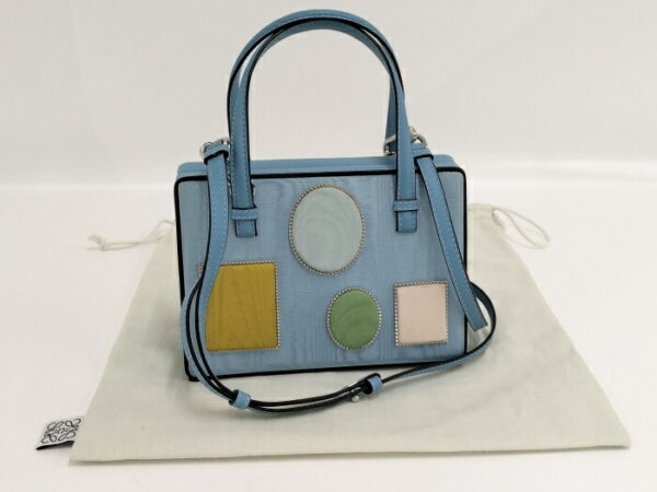 2001200257800028 7 Loewe Postal Small 2WAY Shoulder Bag Leather Satin Sky Blue