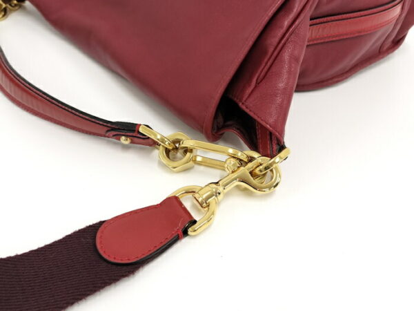 2001200258200047 7 Loewe Maia 2WAY Shoulder Bag Leather Red