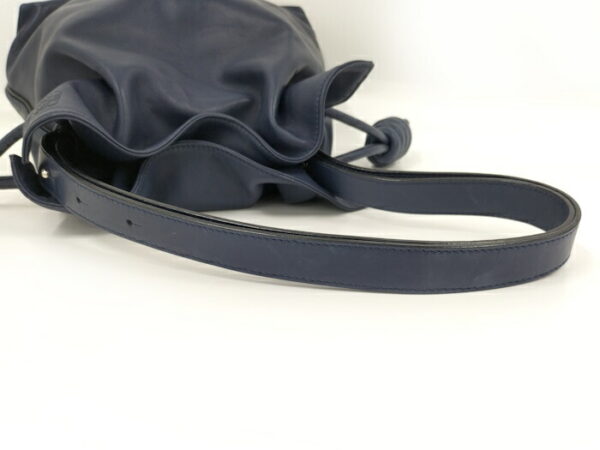 2001200258800025 4 Loewe Flamenco Knot Shoulder Bag Nappa Leather Navy