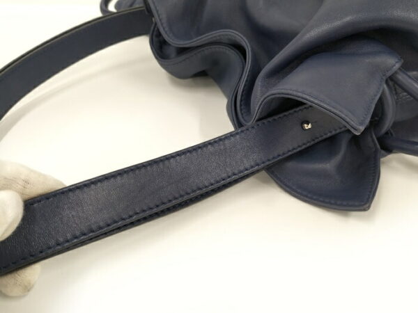 2001200258800025 5 Loewe Flamenco Knot Shoulder Bag Nappa Leather Navy