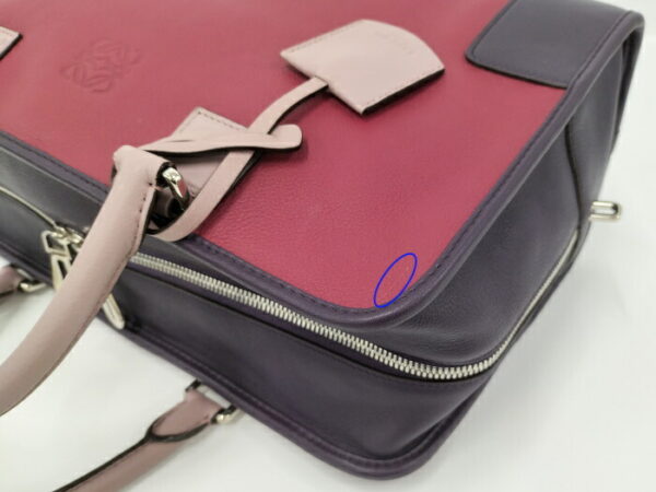 2001201258500020 5 Loewe Amazona 36 Handbag Leather Berry Purple