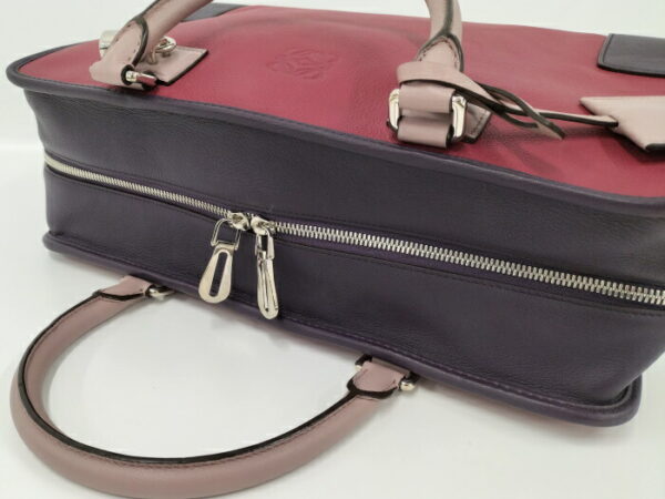 2001201258500020 7 Loewe Amazona 36 Handbag Leather Berry Purple