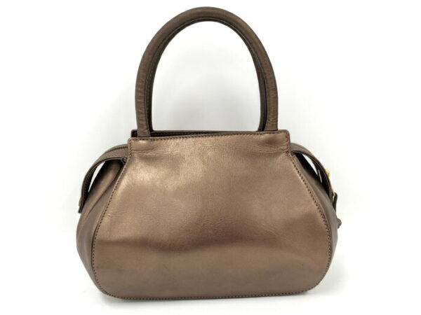 2001201259200020 2 Loewe Handbag Anagram Leather Metallic Brown