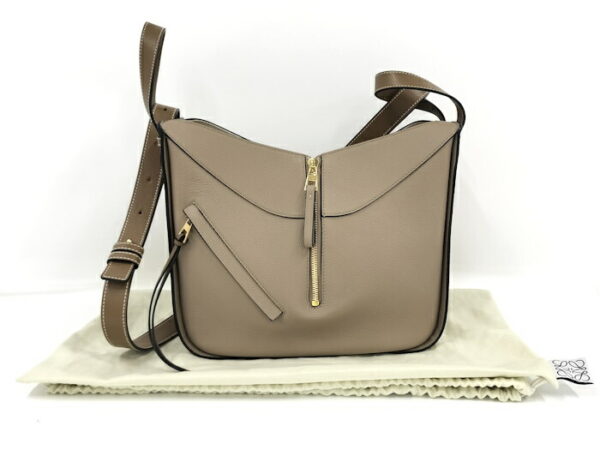 2001210252000088 10 Loewe Hammock Small Shoulder Bag Leather Beige