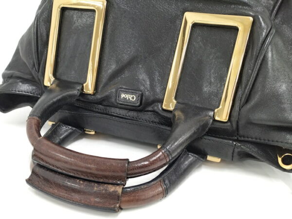 2001224257300020 6 Chloe Etel 2WAY Shoulder Bag Leather Black