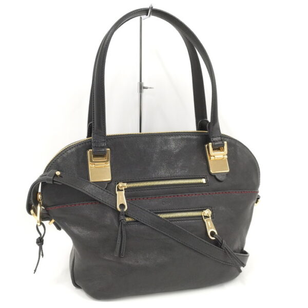 oplus 256 Chloe Angie 2WAY Handbag Leather Black