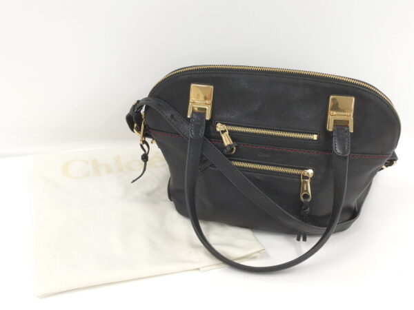 oplus 256 Chloe Angie 2WAY Handbag Leather Black