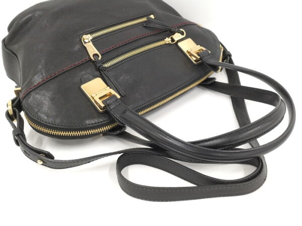 oplus 256 Chloe Angie 2WAY Handbag Leather Black