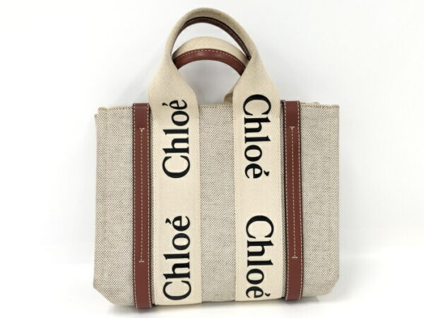 2001225258400009 2 Chloe Woody Small Tote Bag Ivory