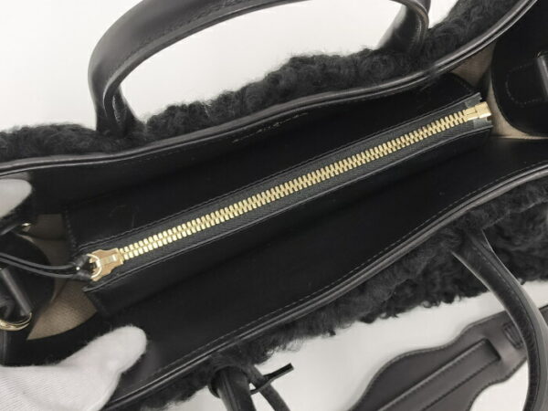 2010199258200043 7 Balenciaga Padlock Nude Work 2way Merino Sheep Leather Bag Black