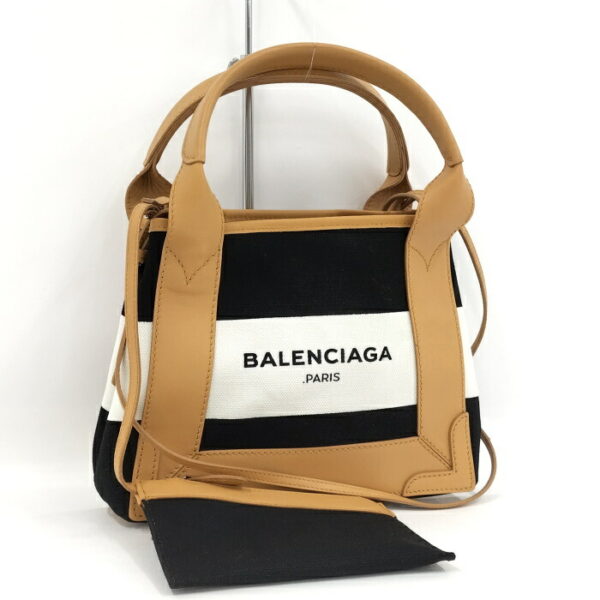 2010200258200067 1 Balenciaga Navy Cabas XS 2way Shoulder Bag Monotone