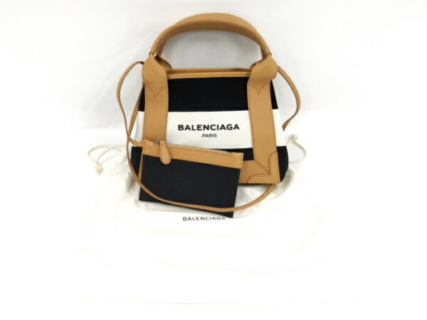 2010200258200067 9 Balenciaga Navy Cabas XS 2way Shoulder Bag Monotone