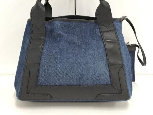 2010200258200081 2 Balenciaga Navy Cabas S Denim Tote Bag Blue