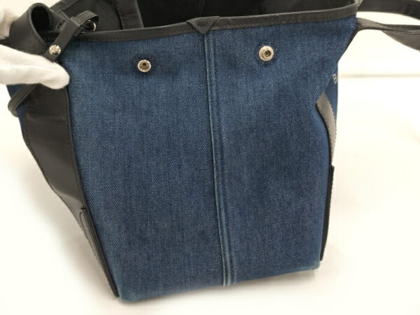 2010200258200081 7 Balenciaga Navy Cabas S Denim Tote Bag Blue