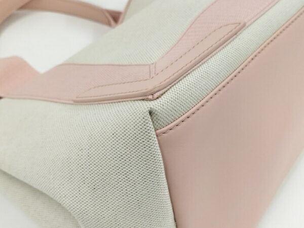 2010200258200084 3 Balenciaga Blue Cabas S Canvas Handbag Beige Pink