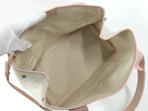 2010200258200084 9 Balenciaga Blue Cabas S Canvas Handbag Beige Pink