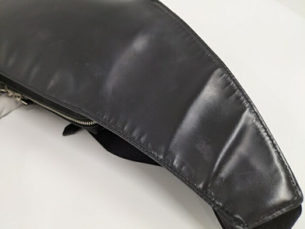 2010203258800004 5 Balenciaga Leather Canvas Waist Pouch Black