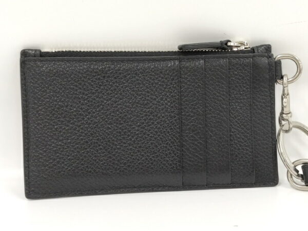 2010204257700001 2 Balenciaga Leather Coin Case Card Case Black