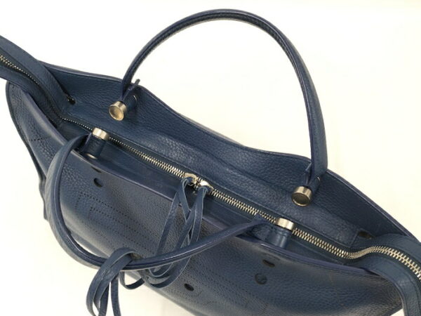 2010211252000081 8 Balenciaga Blackout City Leather Handbag Blue