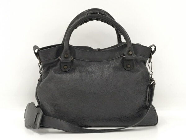 2010211252000087 2 Balenciaga Classic Town Leather 2way Handbag Black