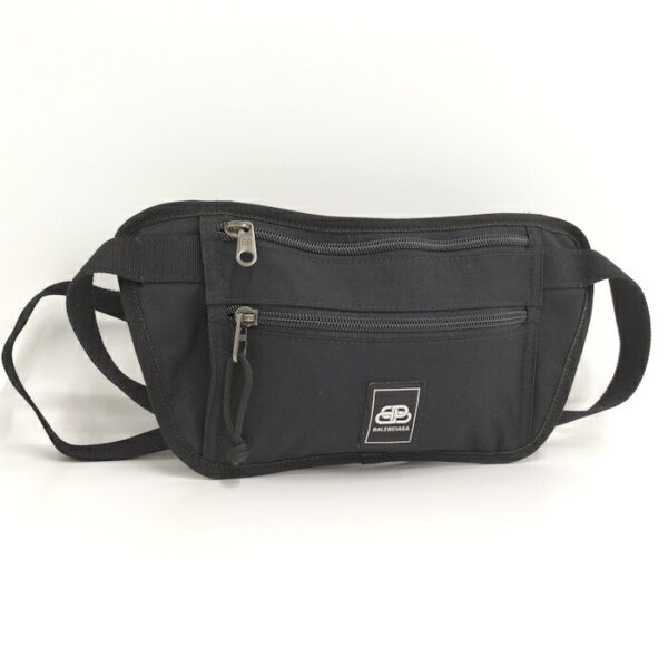 2010211252000089 1 Balenciaga Weekend Nylon Waist Bag Black