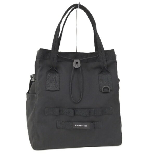 2010211252000093 1 Balenciaga Army Nylon Tote M Bag Black