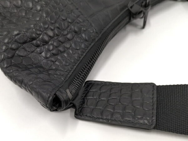 2010211252000094 8 Balenciaga Croco Embossed Leather Shoulder Bag Black