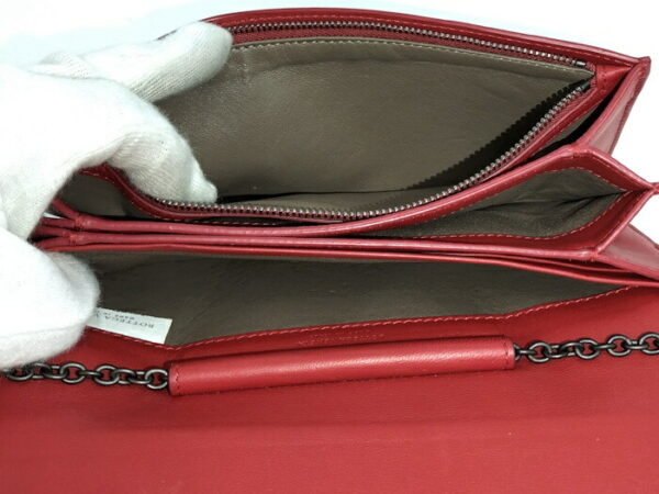 2010309251300044 9 Bottega Veneta Chain Wallet Leather Red