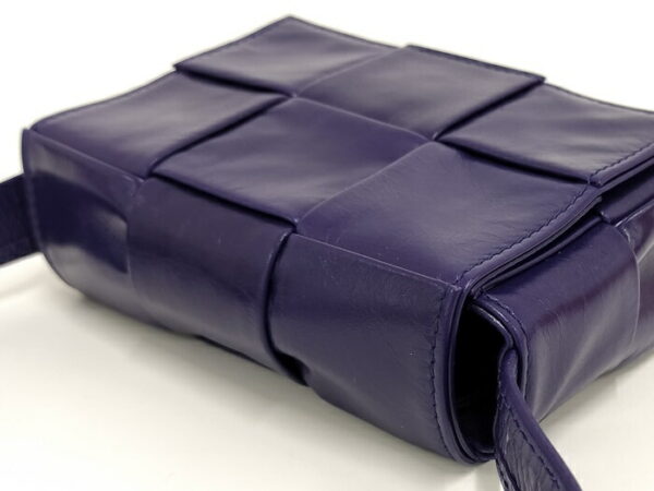 2010309252000140 3 Bottega Veneta Cassette Shoulder Bag Leather Purple