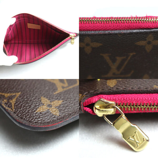 2024 370 1 380 Louis Vuitton Neverfull MM Tote Bag Monogram Brown Fuchsia