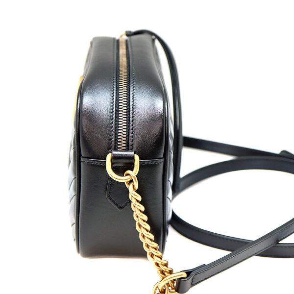 2082 3 Gucci GG Marmont Shoulder Bag Leather Black