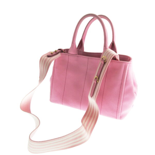 21 1639 2 Prada Kanapa Handbag Canvas Pink